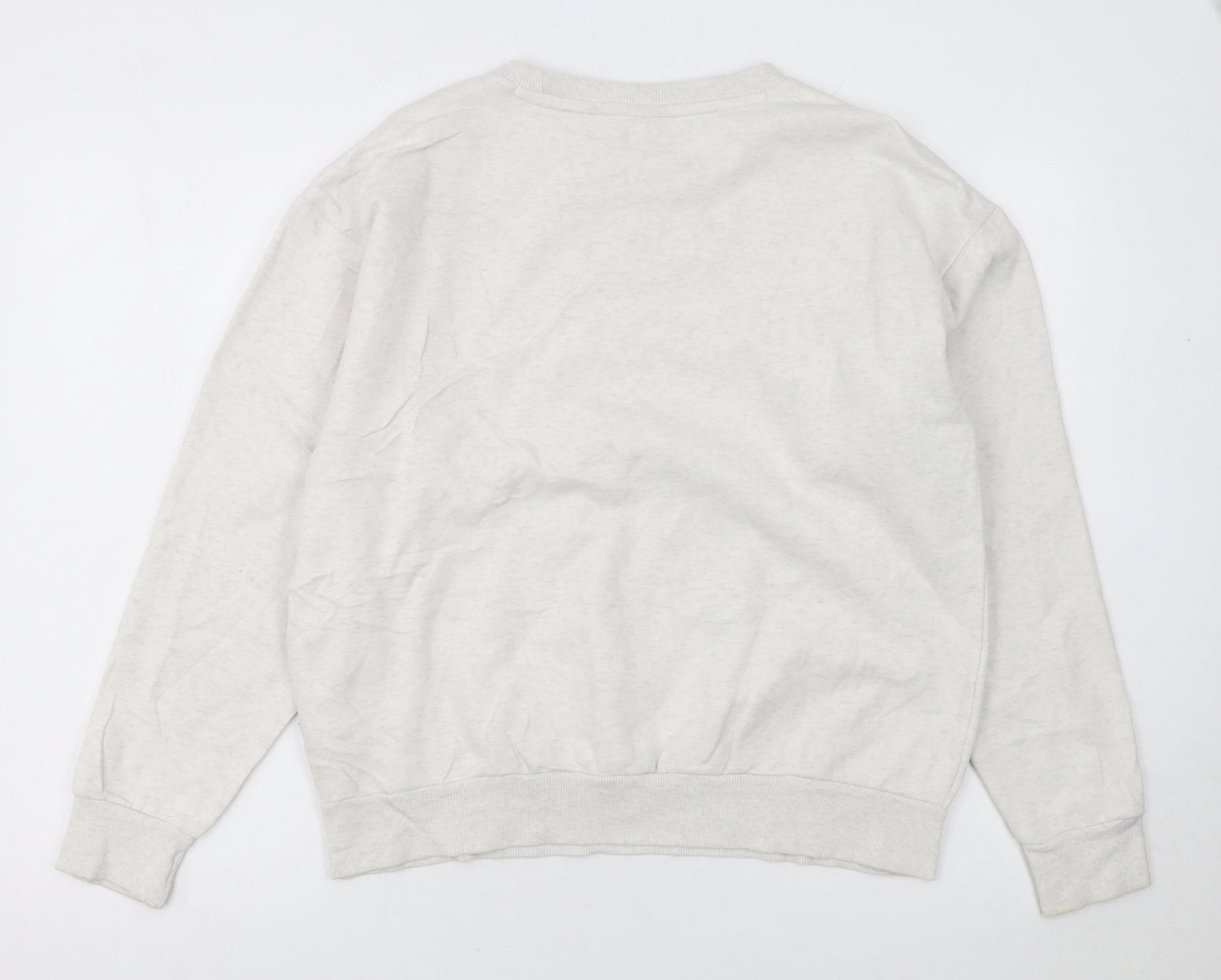Puma Women's Beige Cotton Blend Pullover Sweatshirt Size L