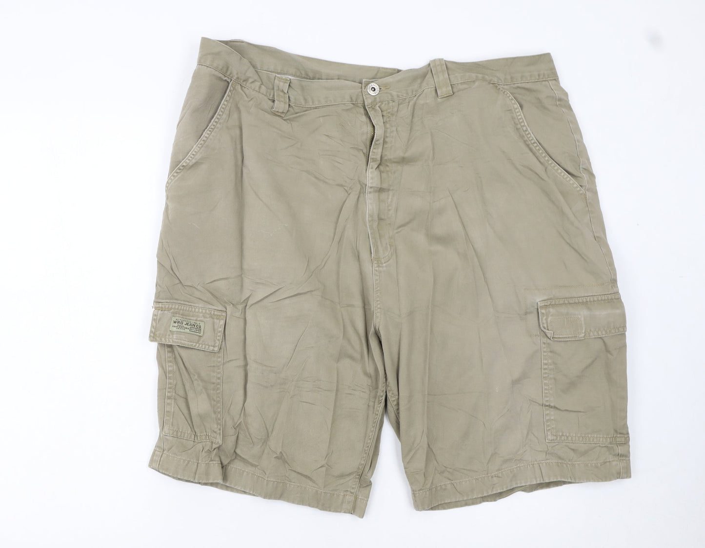 WRG Jean Co Men Beige Cargo Shorts Size 40 Cotton Casual