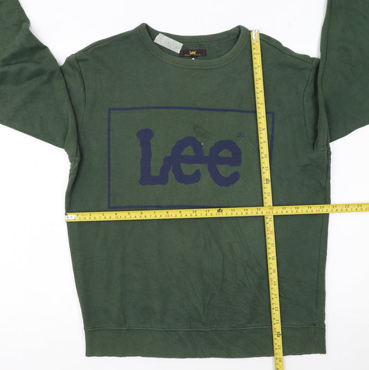 Lee Men’s Green Logo Pullover Sweatshirt Size M