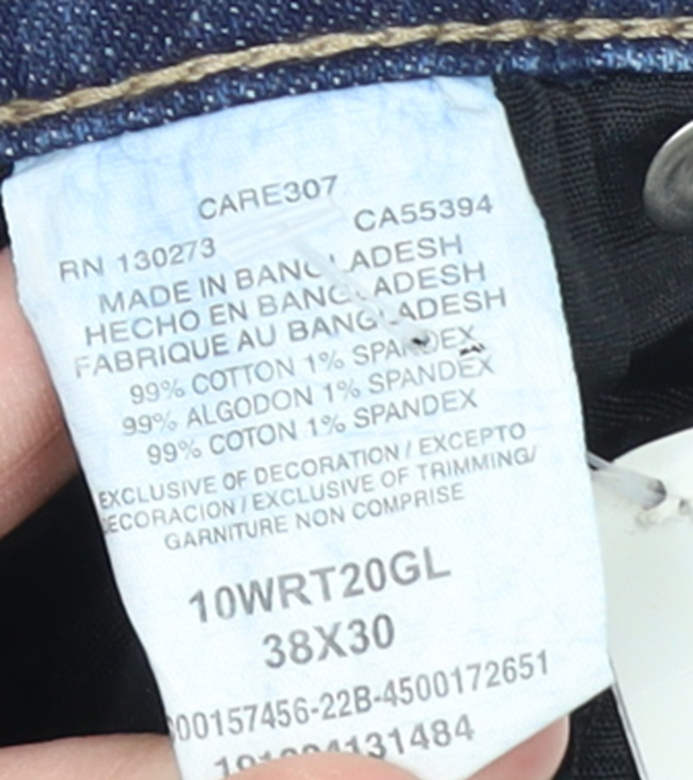 Wrangler Men Blue 38x30 Relaxed Bootcut Denim Jeans