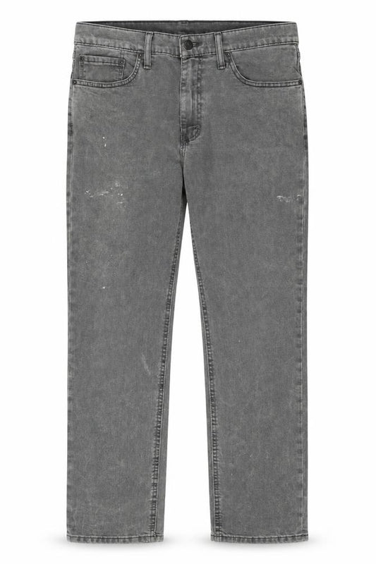 Levi's Men Grey Straight Fit Denim Jeans W33 L30 Regular