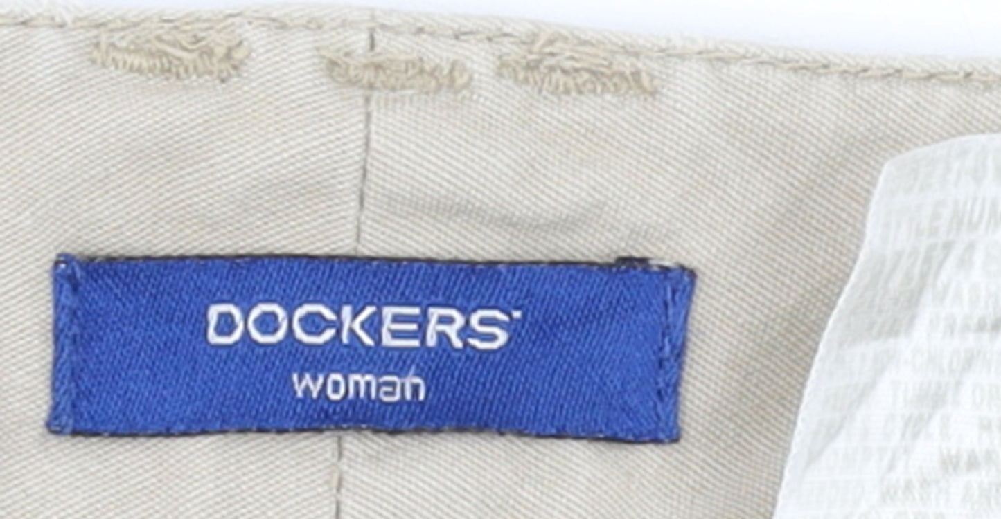Dockers Women’s Beige Cargo Twill Capri Trousers Size 18 Plus