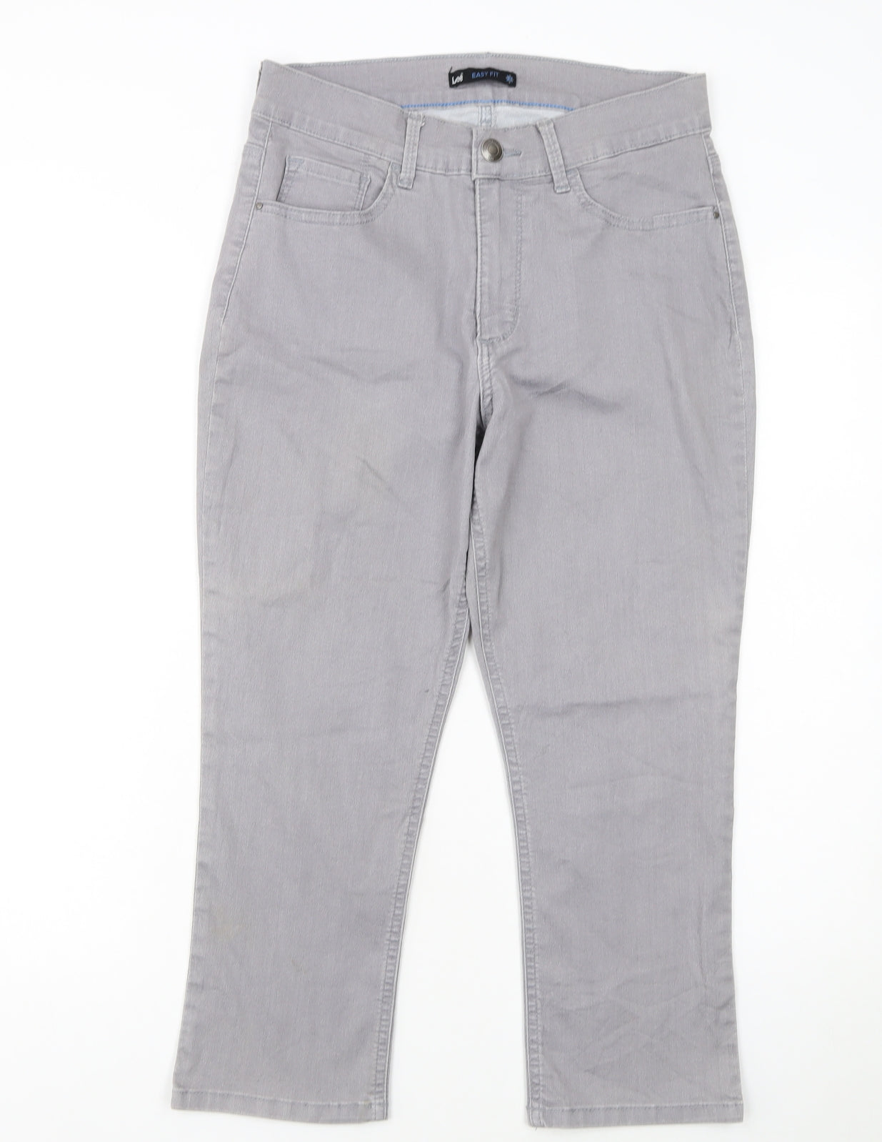 Lee Women’s Grey Easy Fit Straight Leg Stretch Jeans Size 10