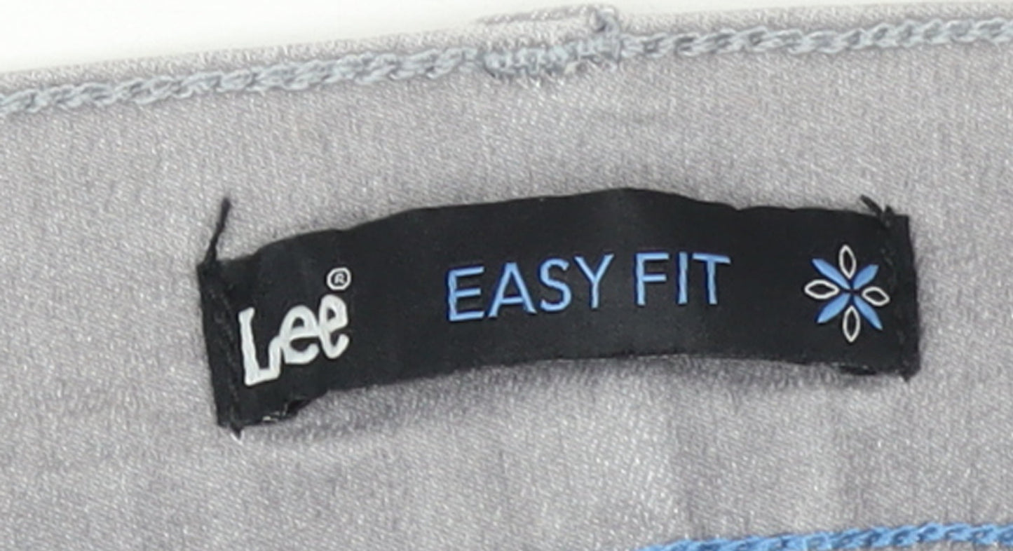 Lee Women’s Grey Easy Fit Straight Leg Stretch Jeans Size 10
