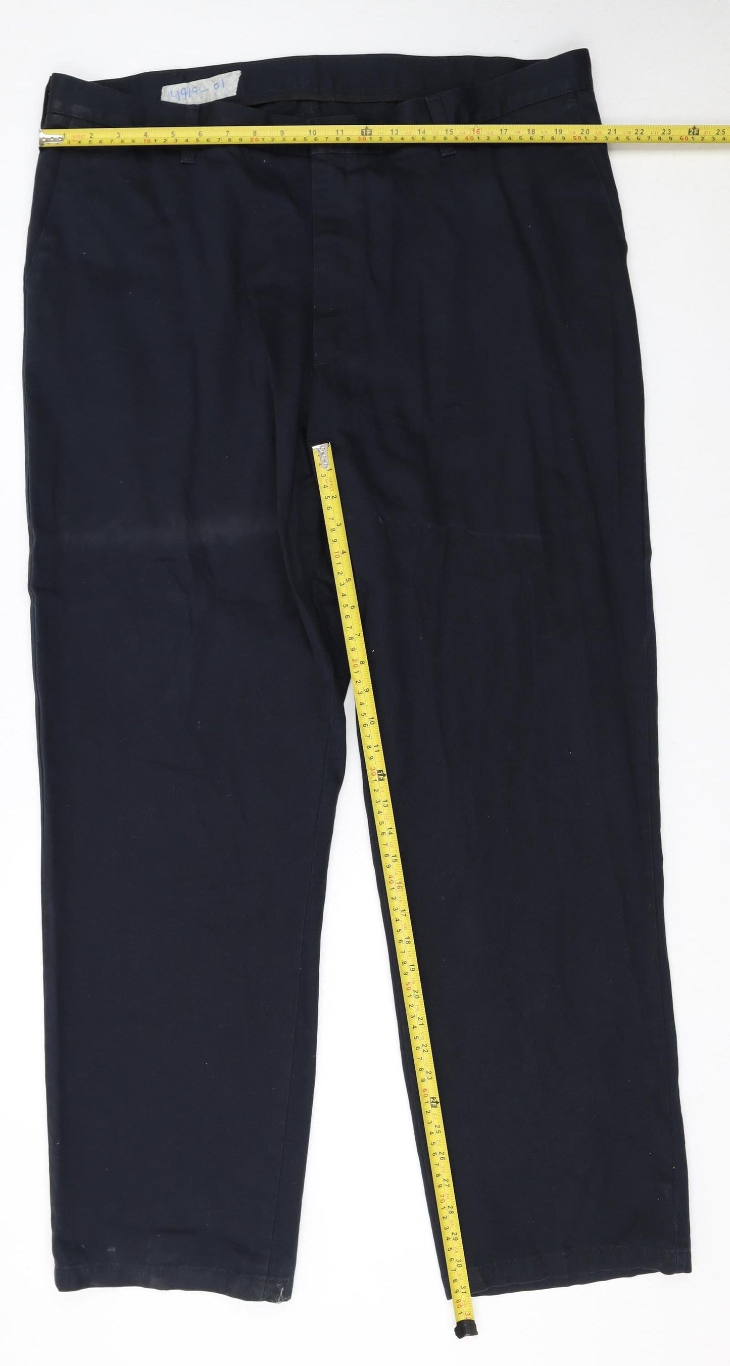 Lee Men's Blue 42x32 Regular Fit Cotton Chino Trousers