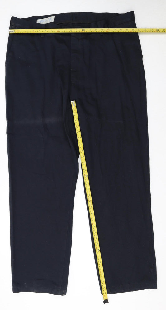Lee Men's Blue 42x32 Regular Fit Cotton Chino Trousers
