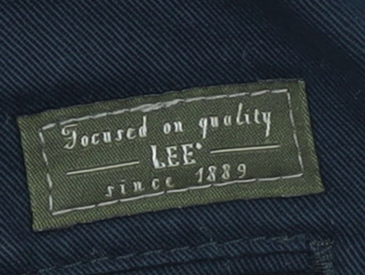 Lee Men's Blue 42x32 Regular Fit Cotton Chino Trousers