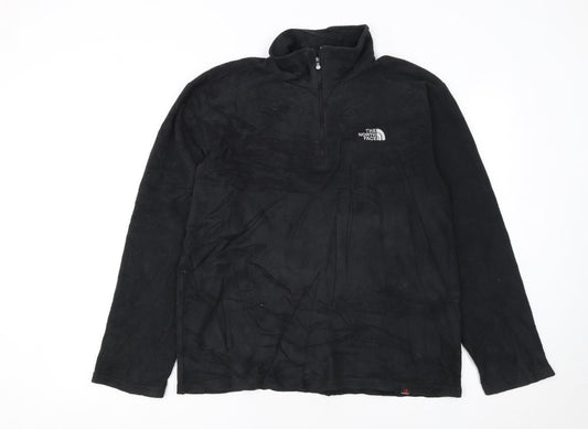 The North Face Mens Black Fleece 1/4 Zip Pullover Sweatshirt Size S