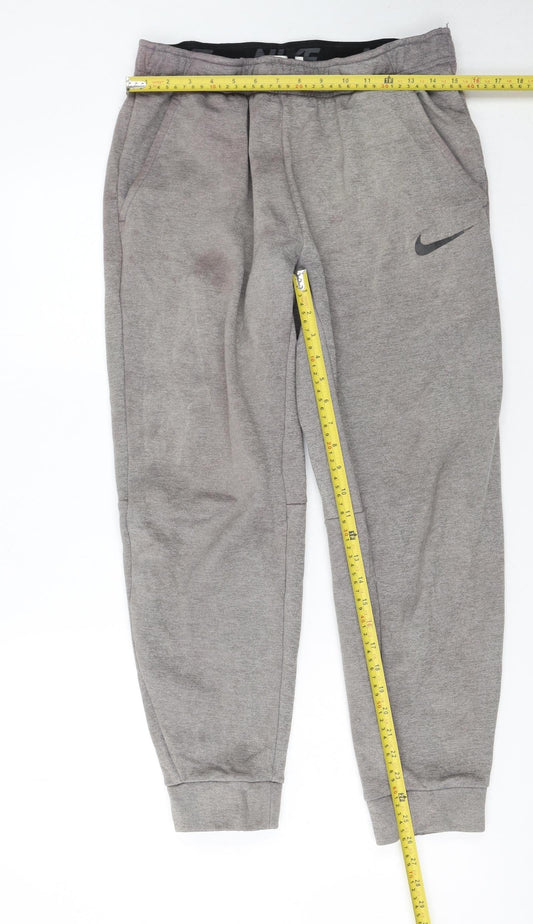Nike Men's Grey Dri-FIT Jogger Sweatpants M Regular Fit