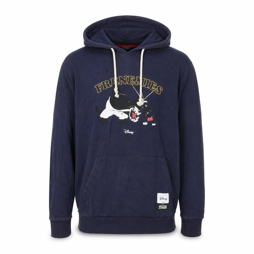 Disney Men's Blue Pullover Hoodie L Graphic Cartoon Frenemies Sweatshirt