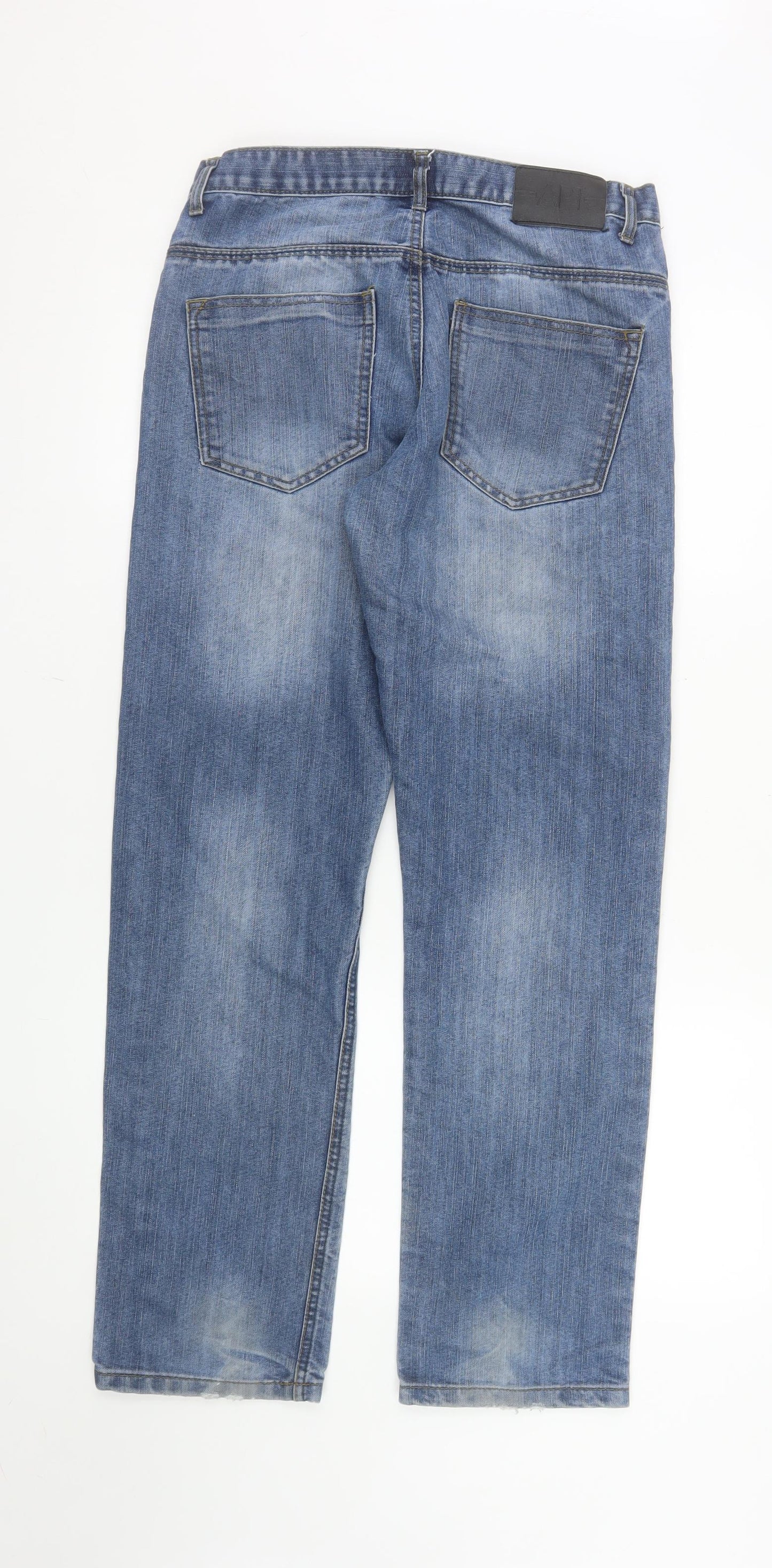 APT Womens Blue Straight Leg Mid Rise Denim Jeans Size 30R