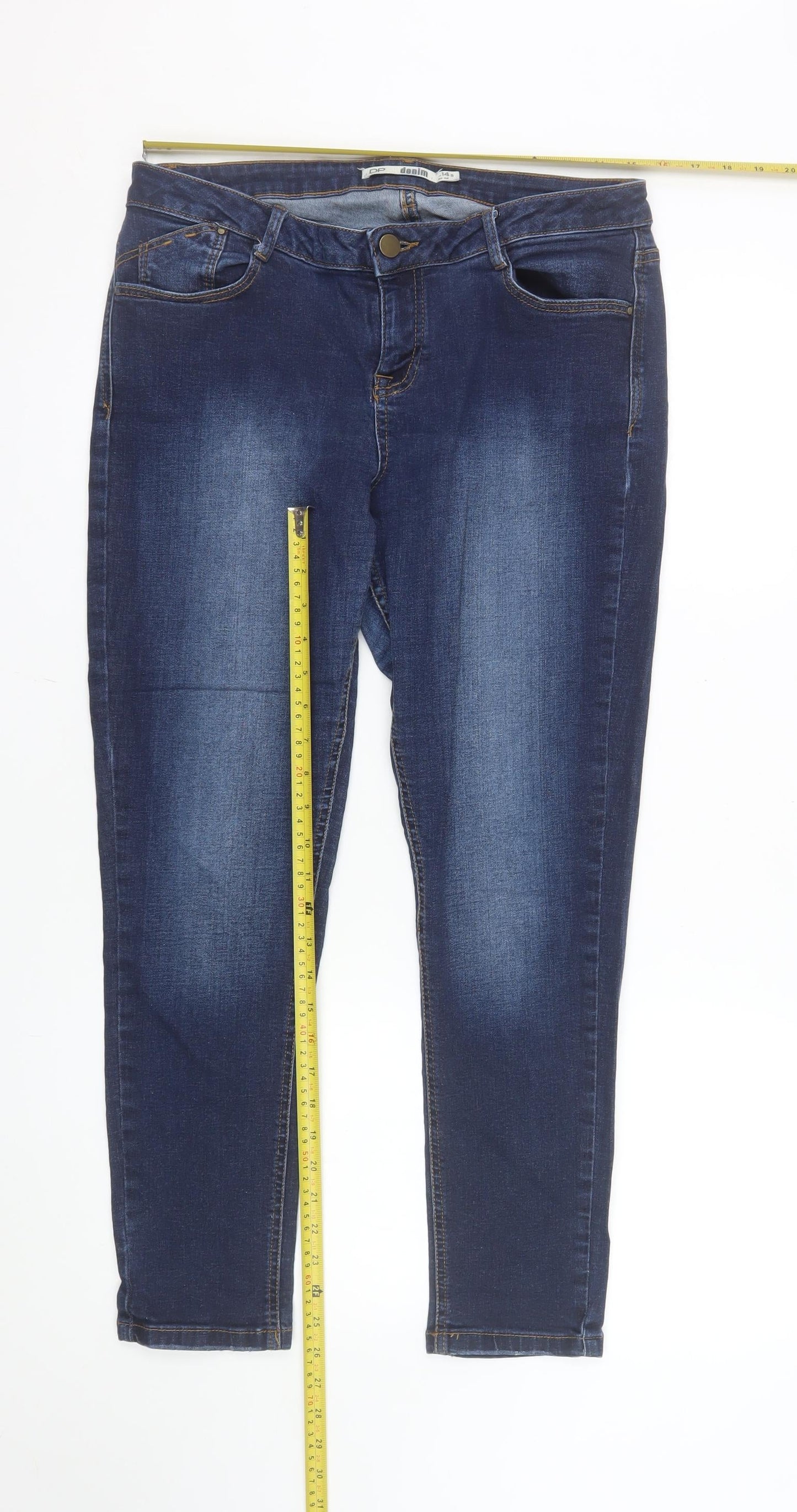 DP Denim Womens Blue Size 14S Skinny Jeans Classic Fit