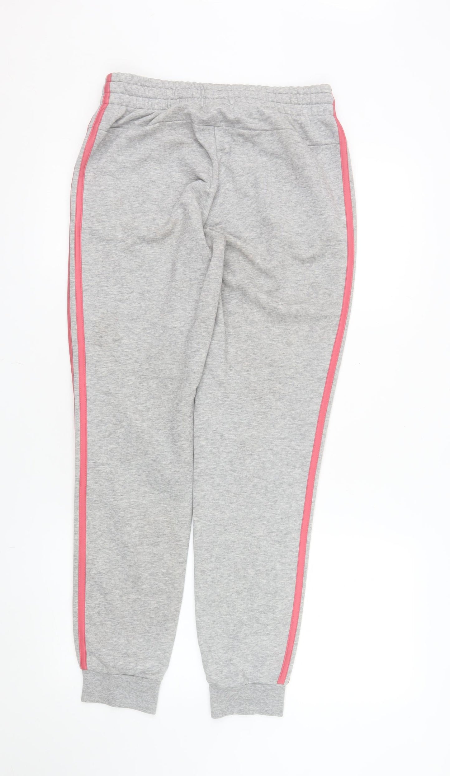 Adidas Womens Grey Jogger Sweatpants S Side Stripe Activewear