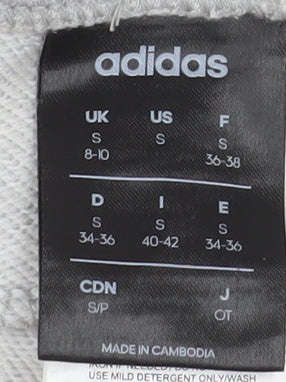 Adidas Womens Grey Jogger Sweatpants S Side Stripe Activewear