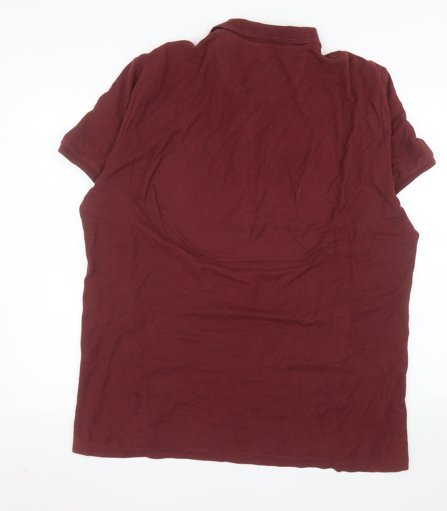Original Penguin Men's Burgundy Polo Shirt Size 2XL Organic Cotton