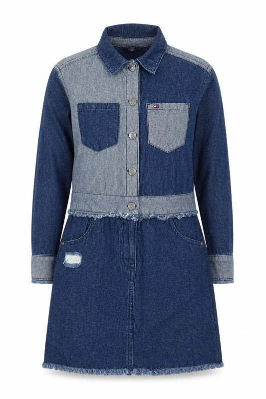 Tommy Hilfiger Women's Blue Denim Shirt Dress Size S Casual