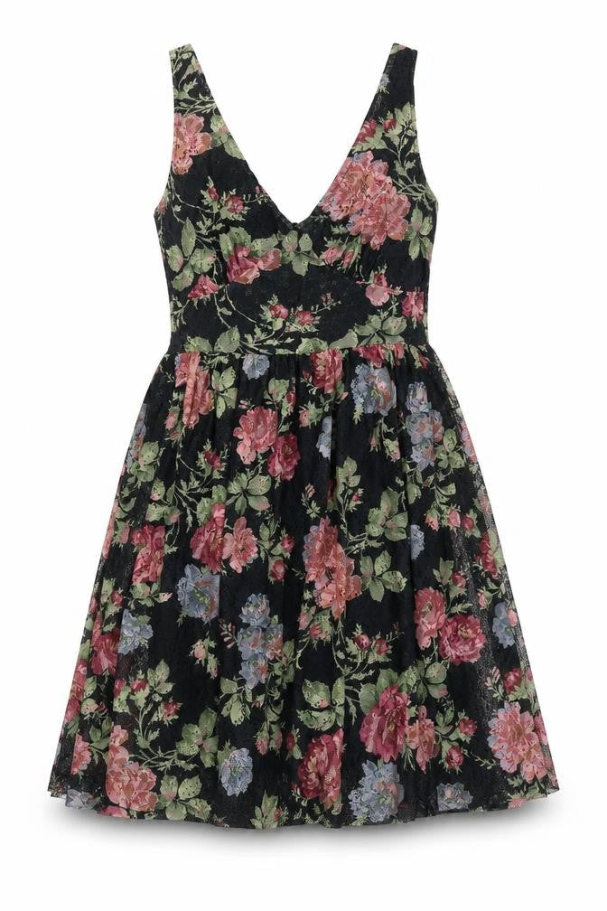 Warehouse Womens Multicoloured Floral A-Line Dress Size 10