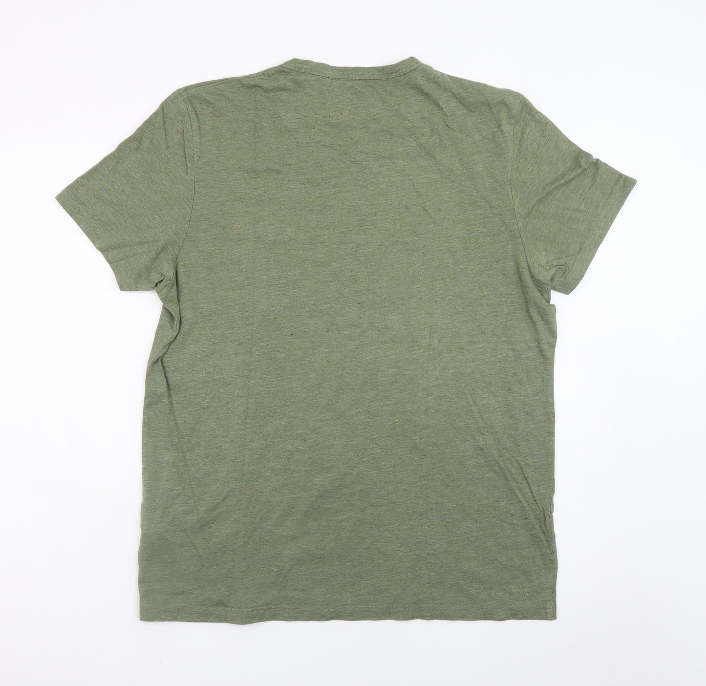 Burton Menswear London Men’s Green Crew Neck Cotton Blend T-Shirt Size L