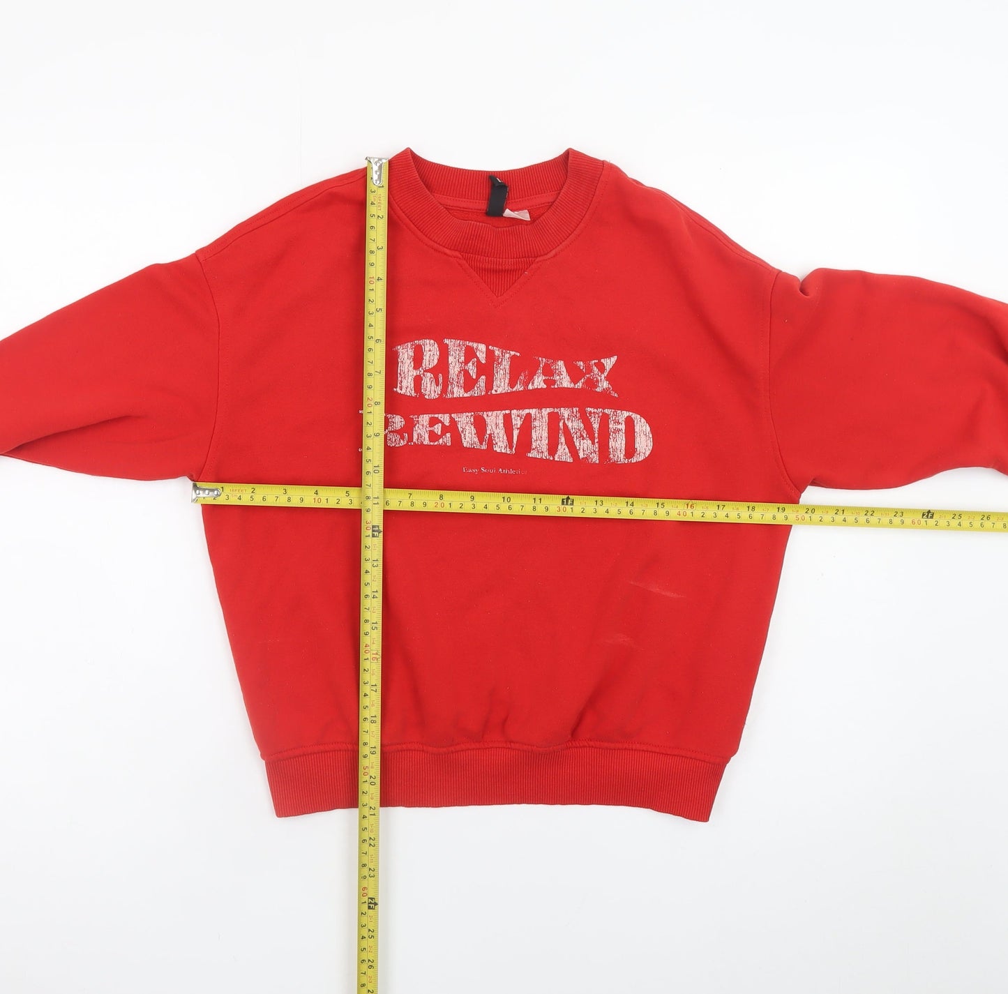 H&M Divided Women's Red Relax Rewind Graphic Sweatshirt Size 8