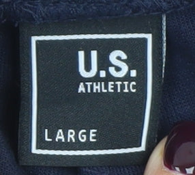 U.S. Athletic Men's Navy Jogger Trousers Large Cotton Blend