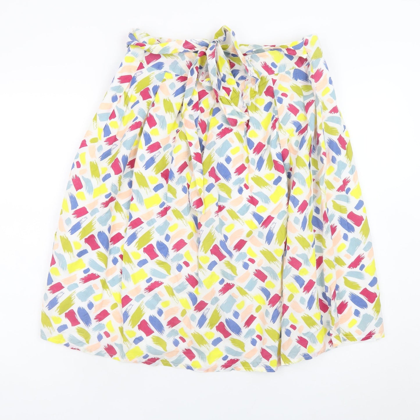 Heyton Womens Multicoloured A-Line Knee Length Cotton Skirt L 14