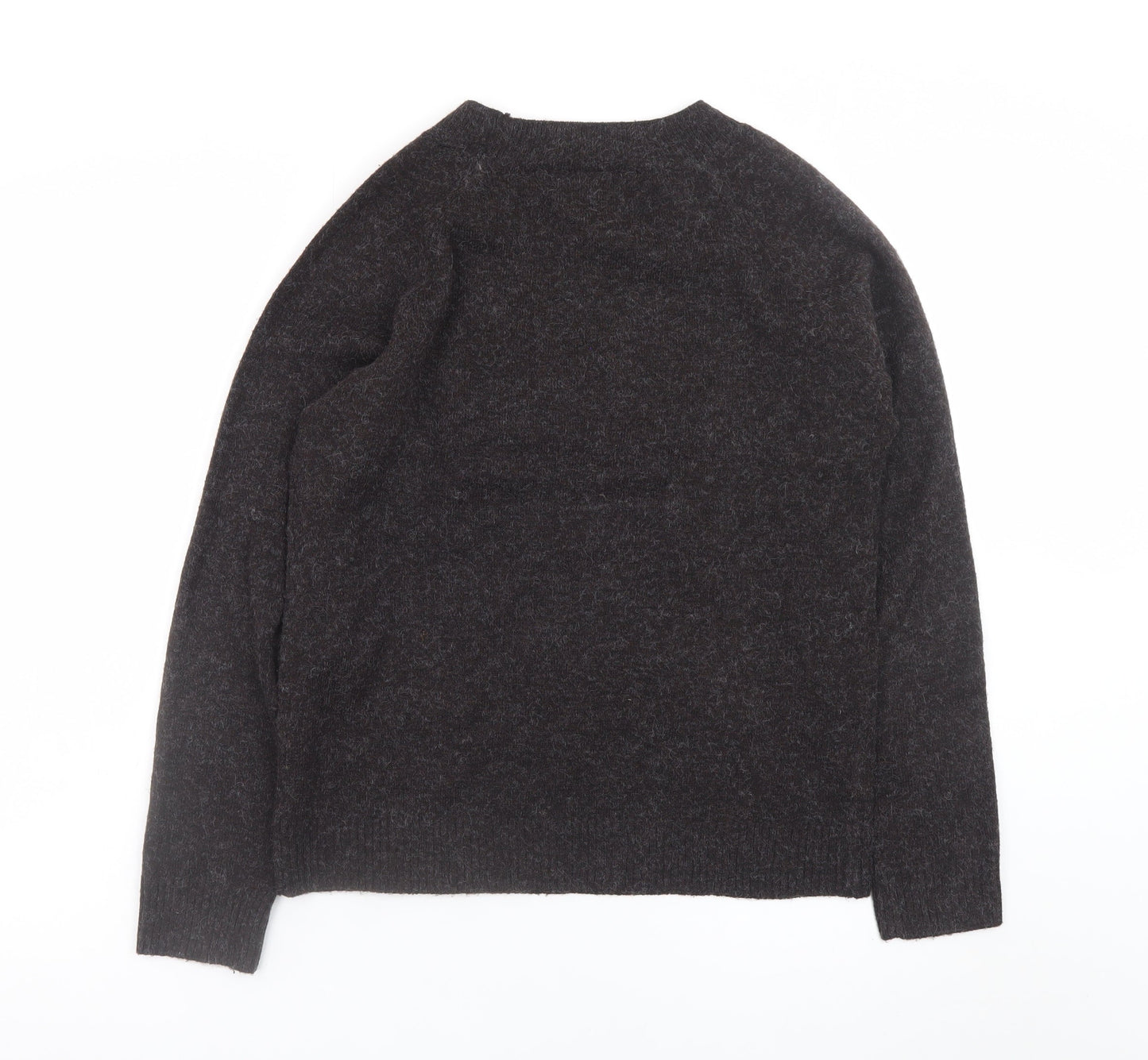 Vero Moda Women Brown Wool Alpaca Crew Neck Jumper Size 12