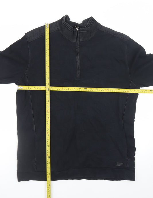 Hugo Boss Men's Black XL 1/2 Zip Pullover Sweatshirt
