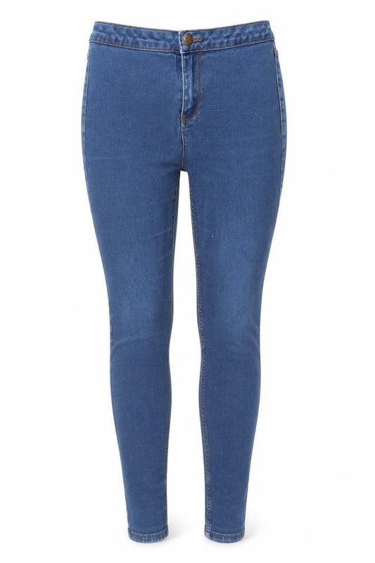 New Look Women's Blue High Waist Super Skinny Jeans Size 10