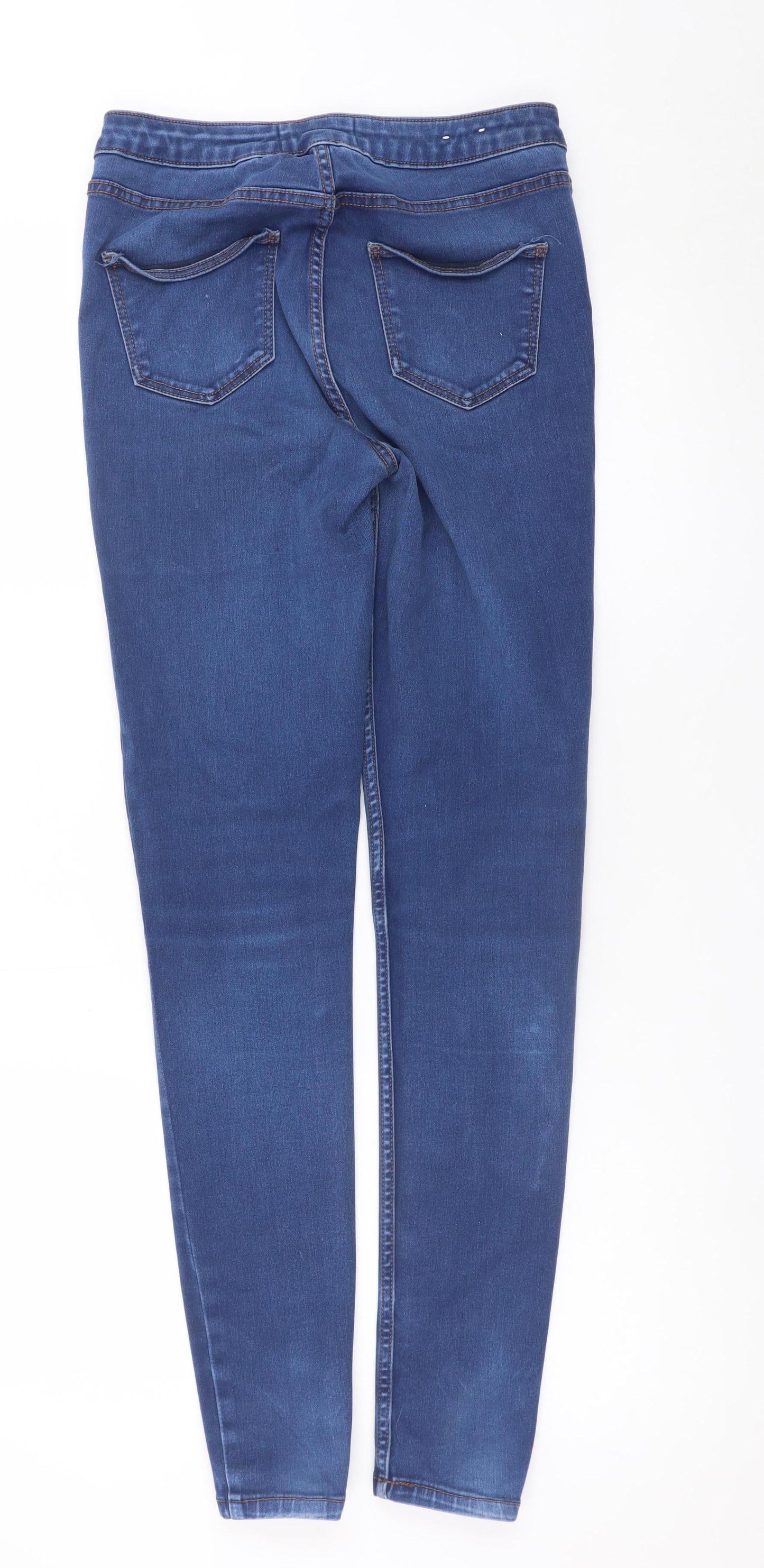 New Look Women's Blue High Waist Super Skinny Jeans Size 10
