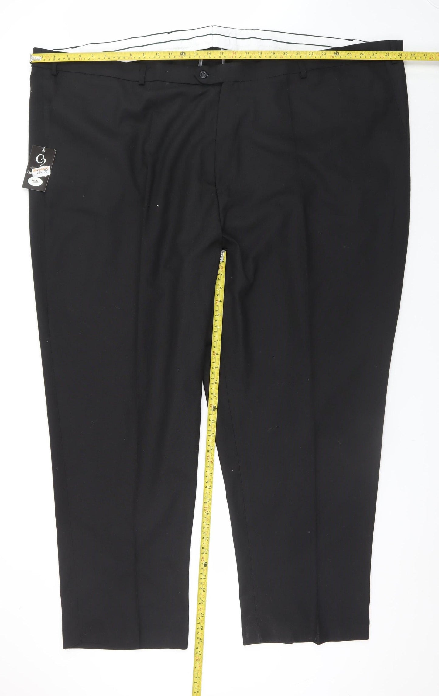C2 Men’s Black Classic Fit Dress Pants Size 60X31