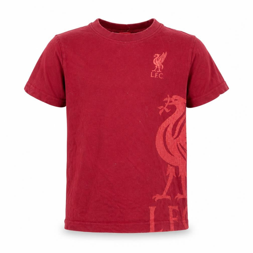 LFC Boys Red 6-7 Years Cotton Short Sleeve Football T-Shirt
