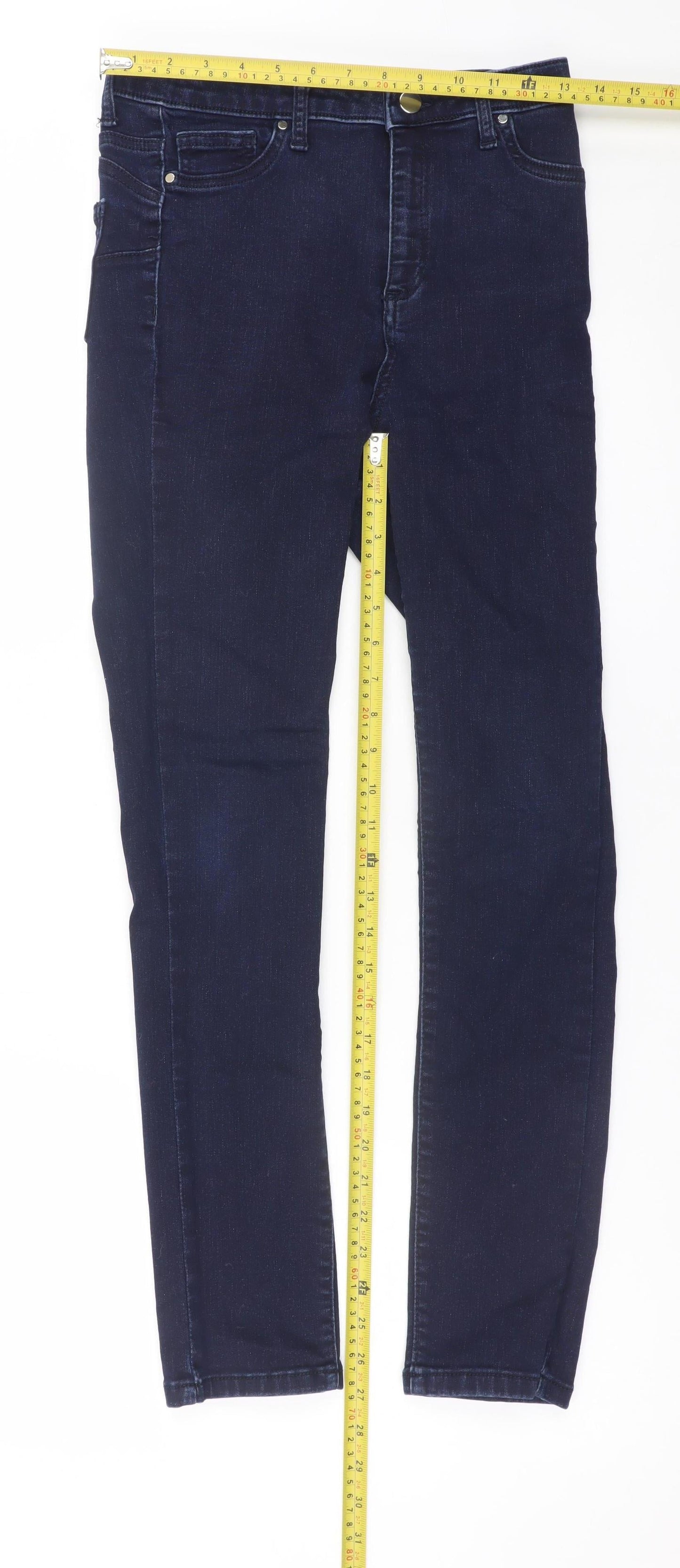 Gallery Women’s Blue Skinny Stretch Jeans Size 12 Mid Rise Denim