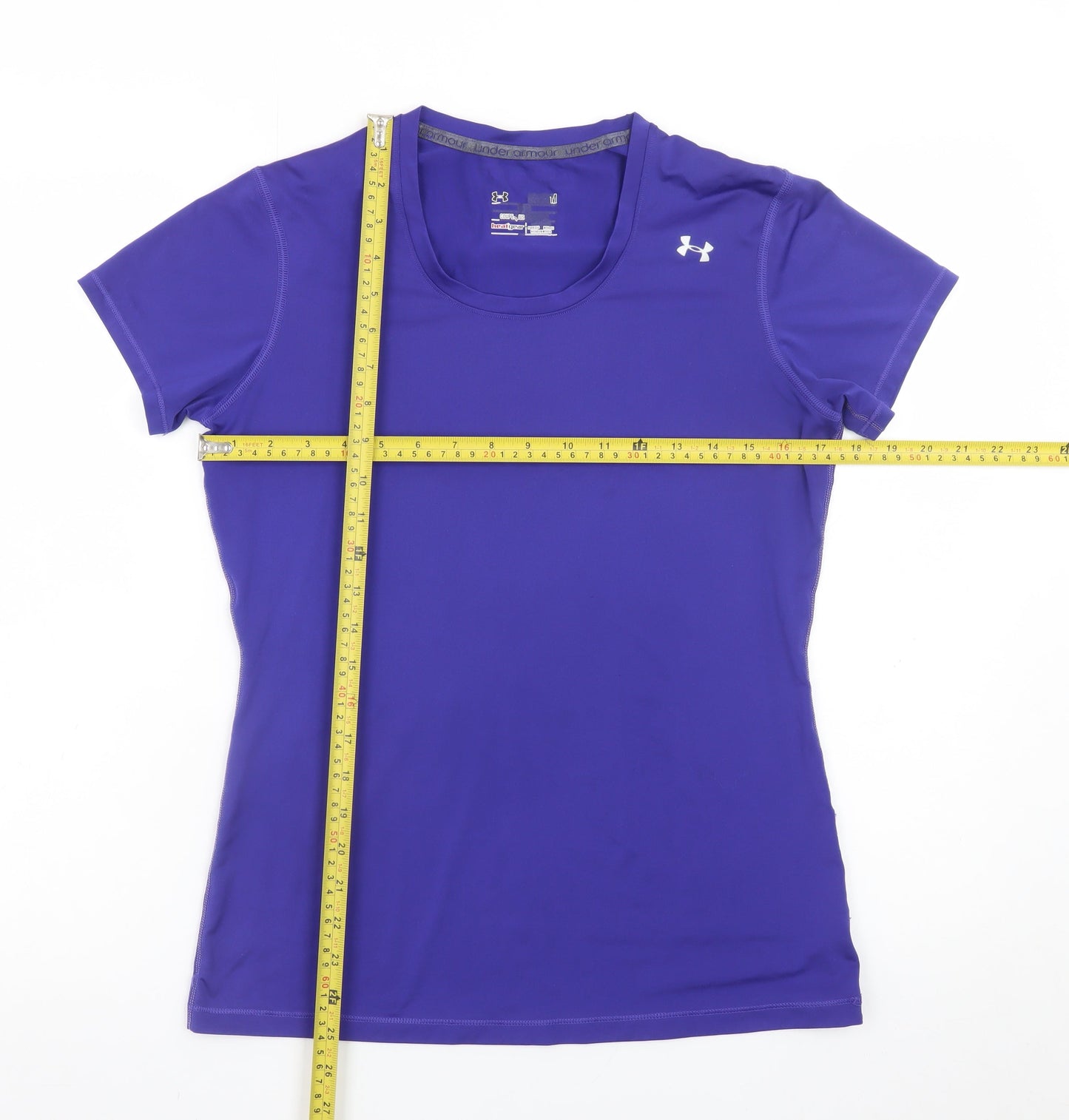 Under Armour Womens Purple HeatGear Short Sleeve Athletic T-Shirt M