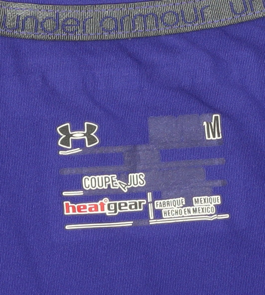 Under Armour Womens Purple HeatGear Short Sleeve Athletic T-Shirt M