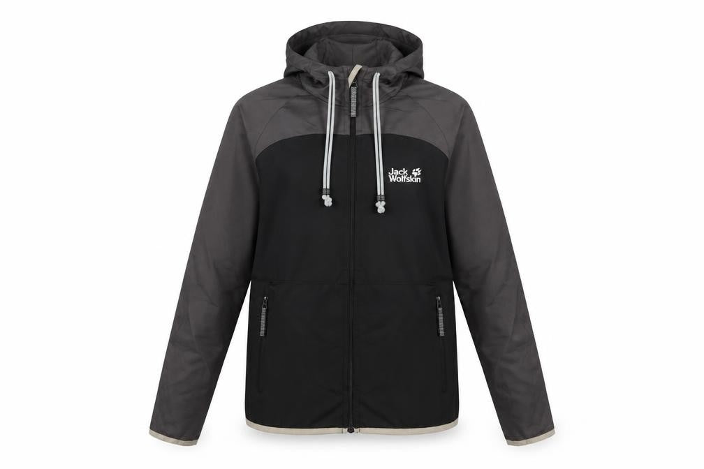 Jack Wolfskin Women Black Softshell Windbreaker Jacket UK 12