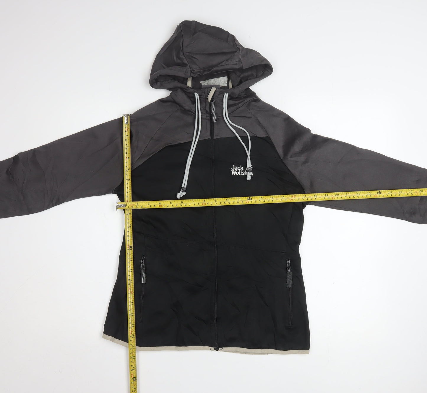 Jack Wolfskin Women Black Softshell Windbreaker Jacket UK 12
