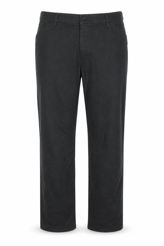 Lee Men's Black Straight Leg Relaxed Fit Trousers Size 18 Long