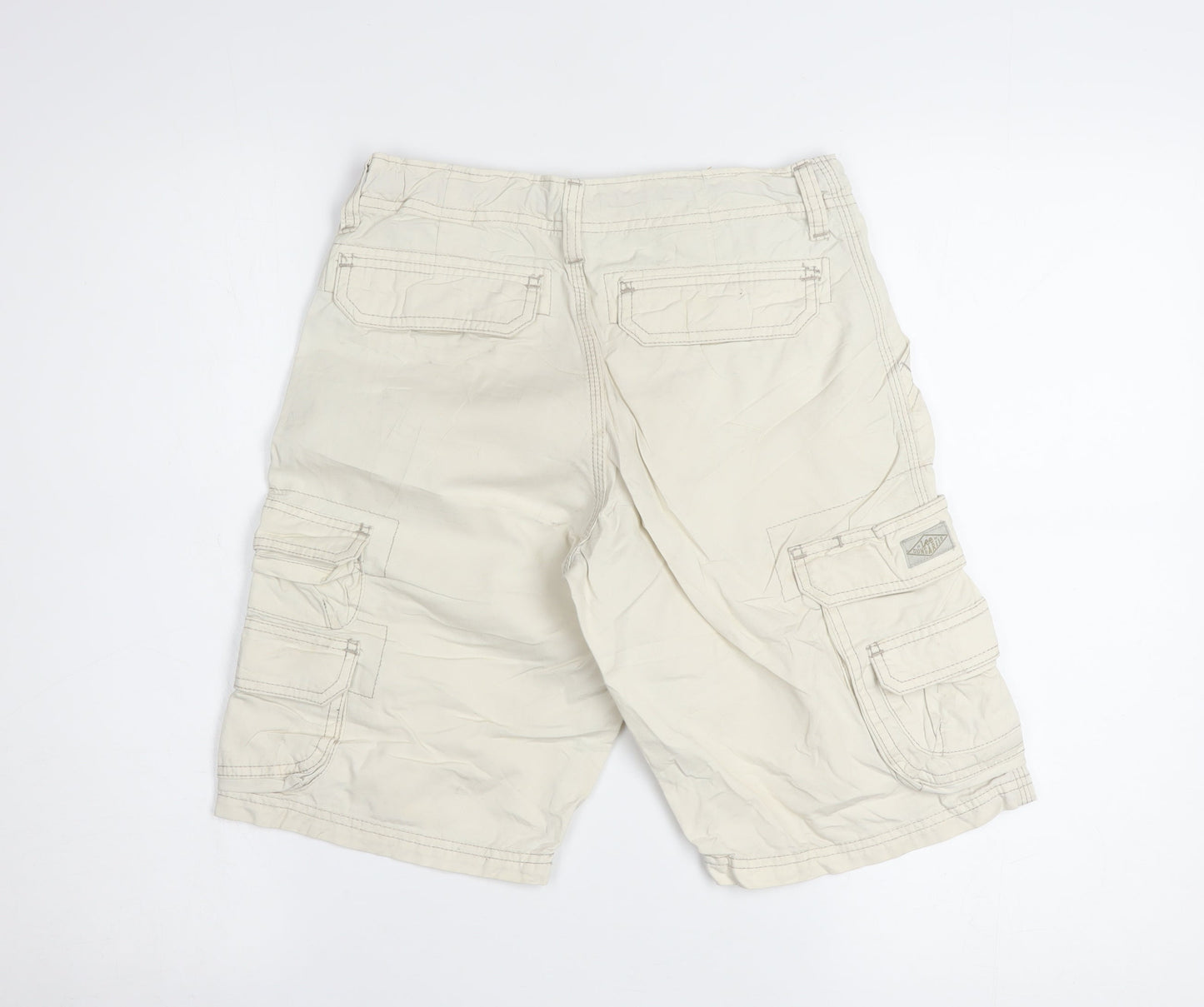 Lee Dungarees Womens Beige Cargo Shorts Size 12R 100% Cotton