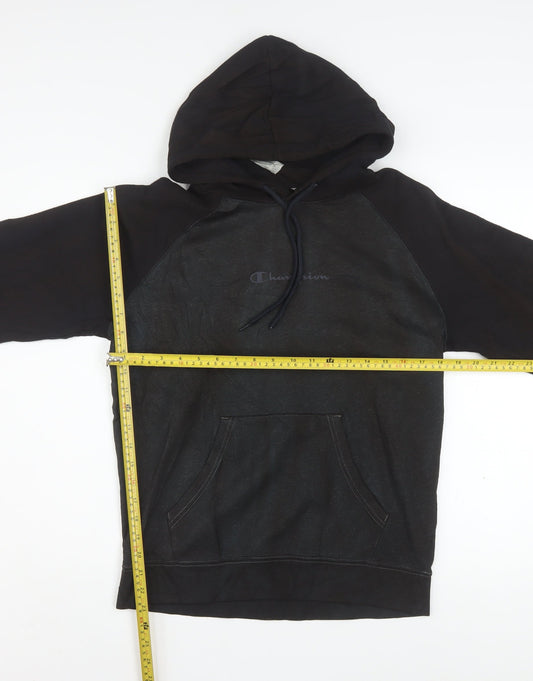Champion Men's Black Pullover Hoodie Size S Fleece Regular Fit