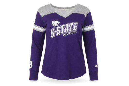 Champion Women's Purple K-State Wildcats Long Sleeve Pullover Sweatshirt Size M