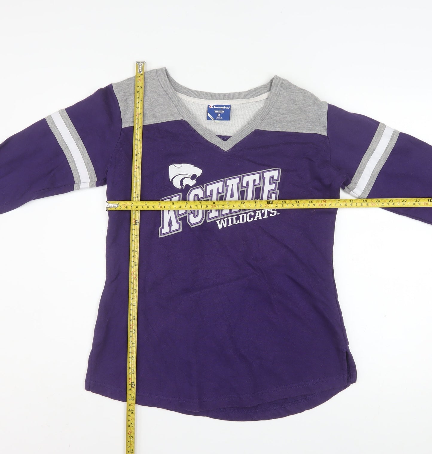 Champion Women's Purple K-State Wildcats Long Sleeve Pullover Sweatshirt Size M