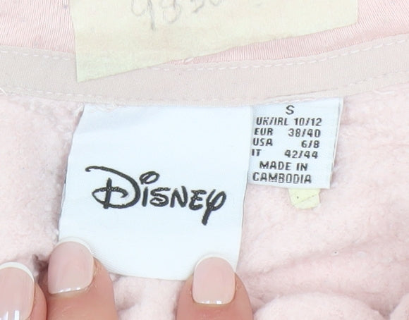 Disney Women Pink Minnie Mouse Pullover Hoodie Size 10/12