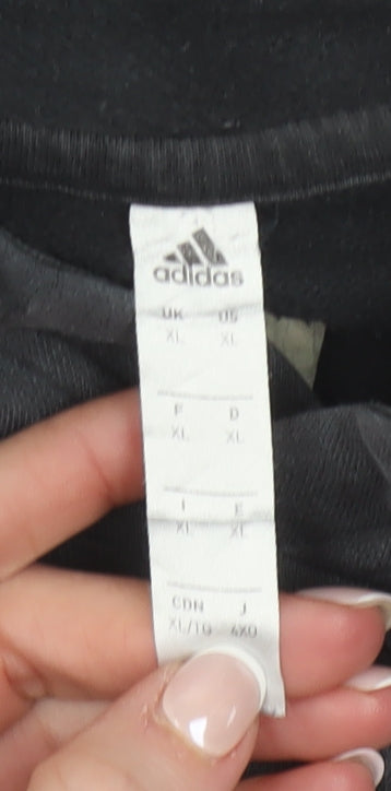 Adidas Men's Black Pullover Hoodie XL Fleece Sportswear