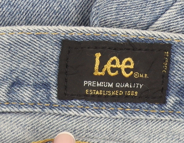 Lee Men's Blue Straight Leg Denim Jeans 38W 32L Regular Fit
