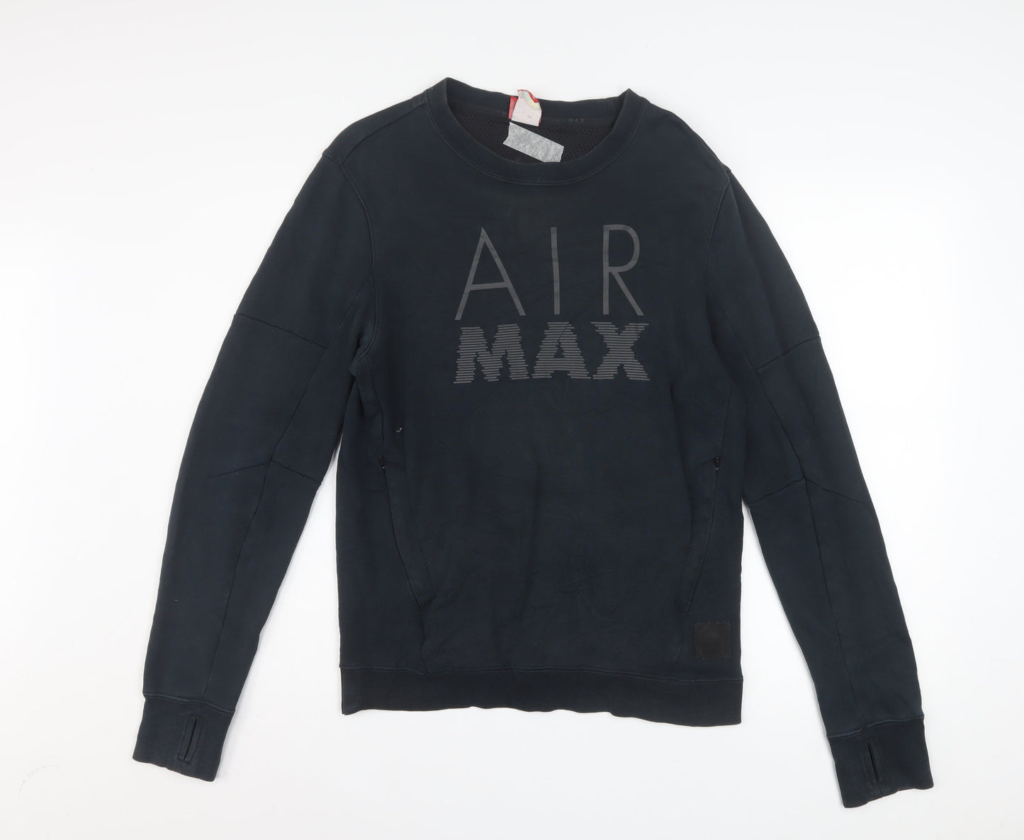 Nike Men's Black Air Max Crew Neck Pullover Sweatshirt Size S