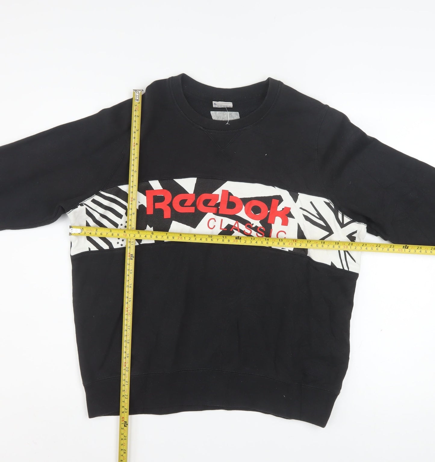 Reebok Classic Women's Black Cotton Pullover Sweatshirt L