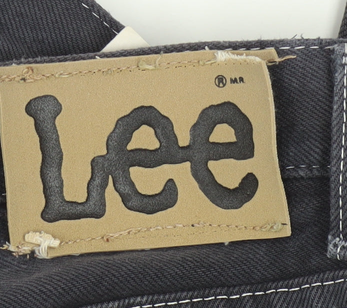 Lee Men's Grey Straight Fit Chicago Jeans Size 32 Regular Denim