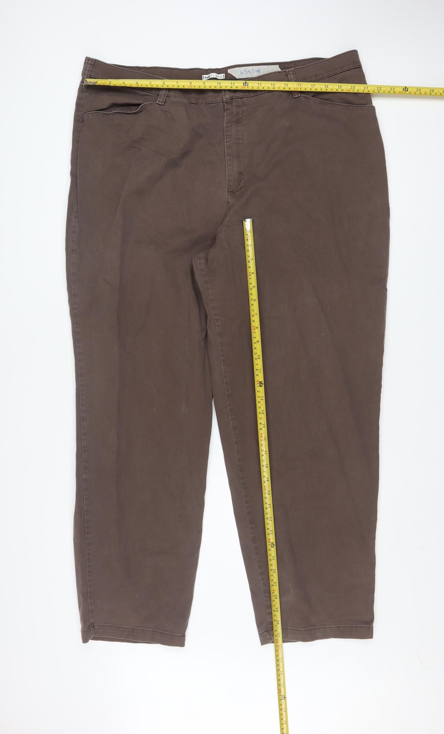 Lee Mens Brown Chino Trousers 24W Medium Cotton Blend