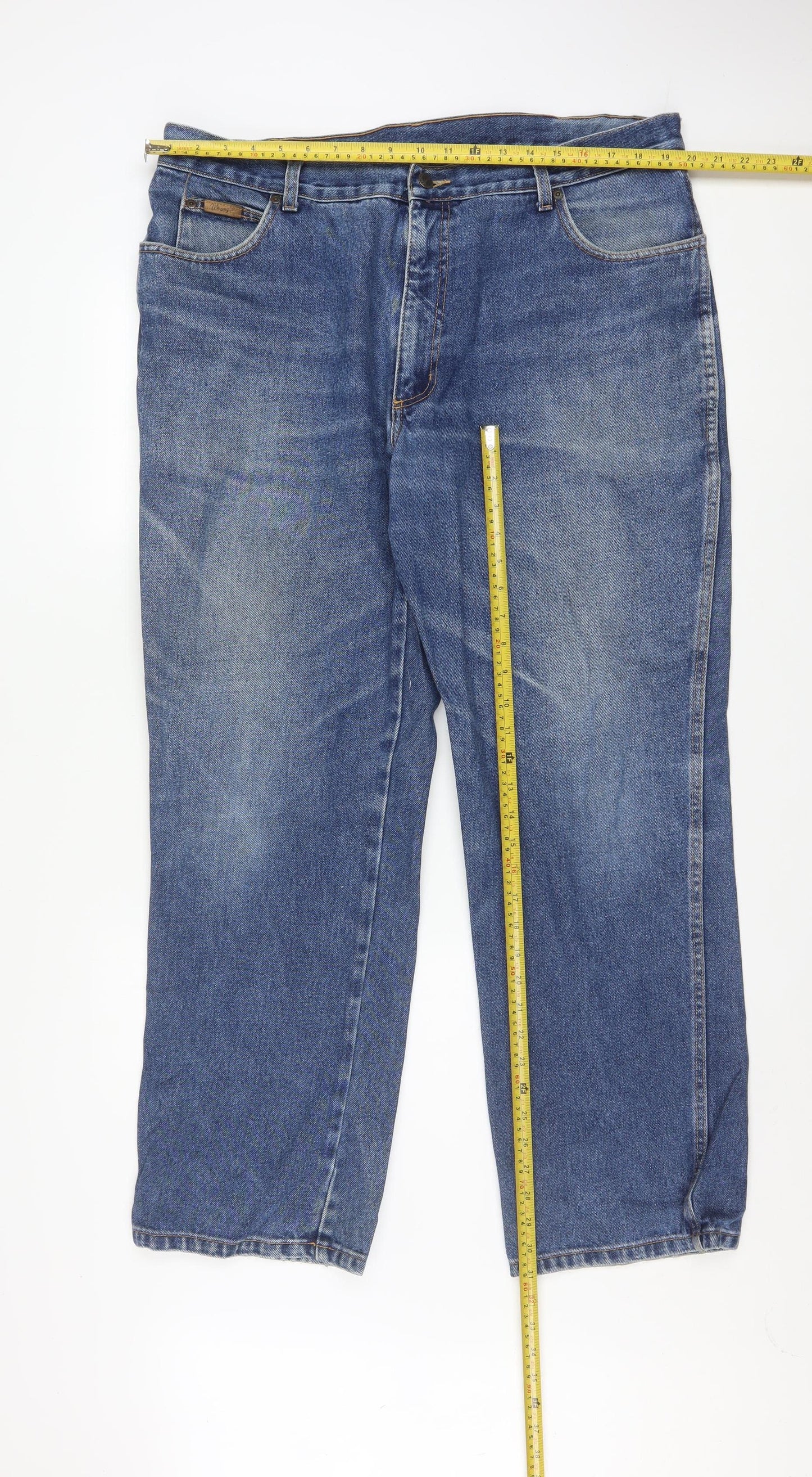 Wrangler Men Blue Straight Regular Fit Denim Jeans W40 L32