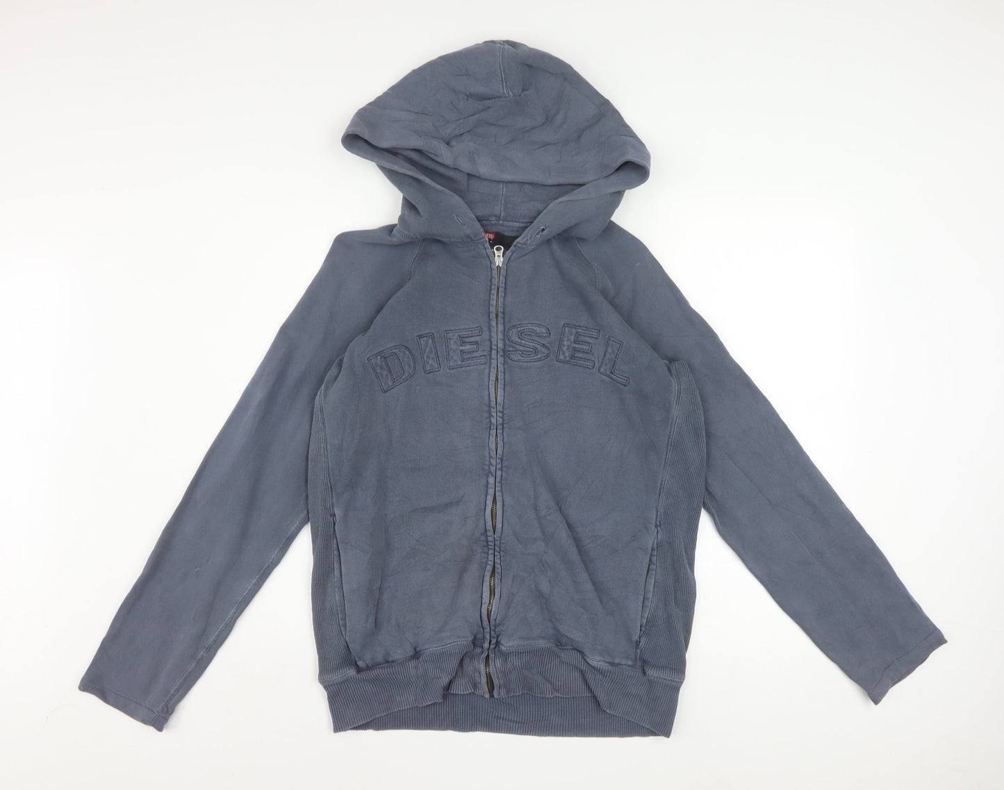 Diesel Men's Blue Full Zip Hoodie Size M Cotton Casual Jacket